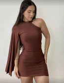 Vestido manga nula morcego