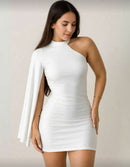 Vestido manga nula morcego