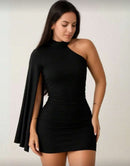 Vestido manga nula morcego