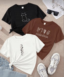 Kit 3 T-shirts de algodão