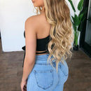 blusinha manga longa um ombro com amarração