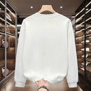 Men's round Neck Fleece Lined Thickened Sweatshirt Loose Long Sleeve Hoodie Casual Comfortable Spring Autumn Fashionable Stre...