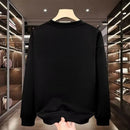 Men's round Neck Fleece Lined Thickened Sweatshirt Loose Long Sleeve Hoodie Casual Comfortable Spring Autumn Fashionable Stre...
