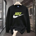 Men's round Neck Fleece Lined Thickened Sweatshirt Loose Long Sleeve Hoodie Casual Comfortable Spring Autumn Fashionable Stre...