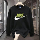 Men's round Neck Fleece Lined Thickened Sweatshirt Loose Long Sleeve Hoodie Casual Comfortable Spring Autumn Fashionable Stre...