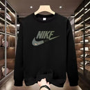 Men's round Neck Fleece Lined Thickened Sweatshirt Loose Long Sleeve Hoodie Casual Comfortable Spring Autumn Fashionable Stre...