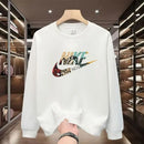 Men's round Neck Fleece Lined Thickened Sweatshirt Loose Long Sleeve Hoodie Casual Comfortable Spring Autumn Fashionable Stre...