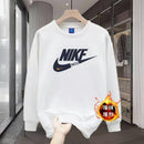 Men's round Neck Fleece Lined Thickened Sweatshirt Loose Long Sleeve Hoodie Casual Comfortable Spring Autumn Fashionable Stre...