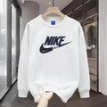 Men's round Neck Fleece Lined Thickened Sweatshirt Loose Long Sleeve Hoodie Casual Comfortable Spring Autumn Fashionable Stre...