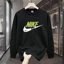 Men's round Neck Fleece Lined Thickened Sweatshirt Loose Long Sleeve Hoodie Casual Comfortable Spring Autumn Fashionable Stre...