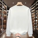 Men's round Neck Fleece Lined Thickened Sweatshirt Loose Long Sleeve Hoodie Casual Comfortable Spring Autumn Fashionable Stre...