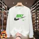 Men's round Neck Fleece Lined Thickened Sweatshirt Loose Long Sleeve Hoodie Casual Comfortable Spring Autumn Fashionable Stre...