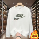 Men's round Neck Fleece Lined Thickened Sweatshirt Loose Long Sleeve Hoodie Casual Comfortable Spring Autumn Fashionable Stre...