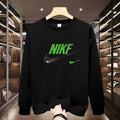 Men's round Neck Fleece Lined Thickened Sweatshirt Loose Long Sleeve Hoodie Casual Comfortable Spring Autumn Fashionable Stre...