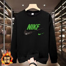 Men's round Neck Fleece Lined Thickened Sweatshirt Loose Long Sleeve Hoodie Casual Comfortable Spring Autumn Fashionable Stre...